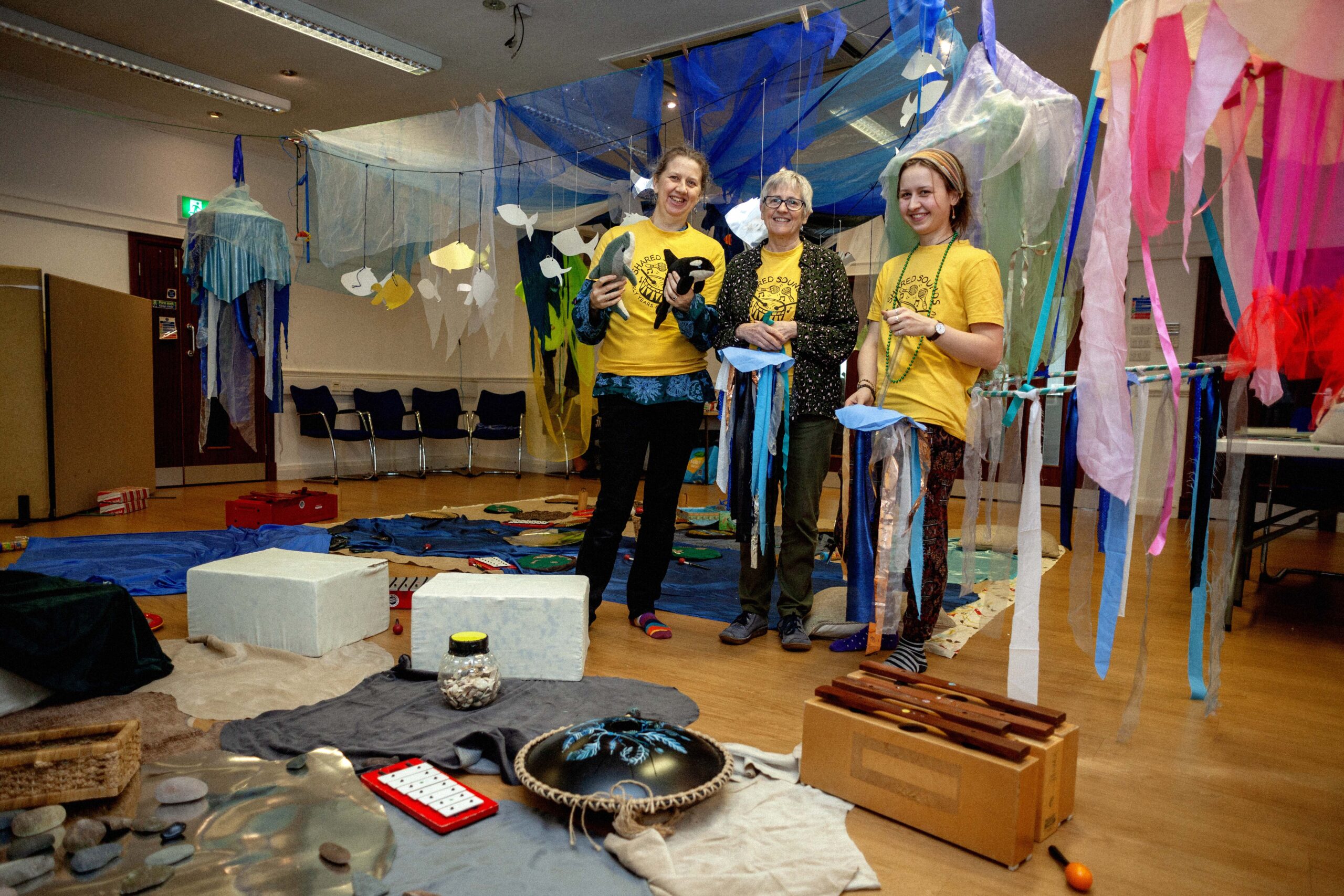 Some of the Early Years team surrounded by their immersive underwater world for the first 6 week block of 'Story Worlds'!