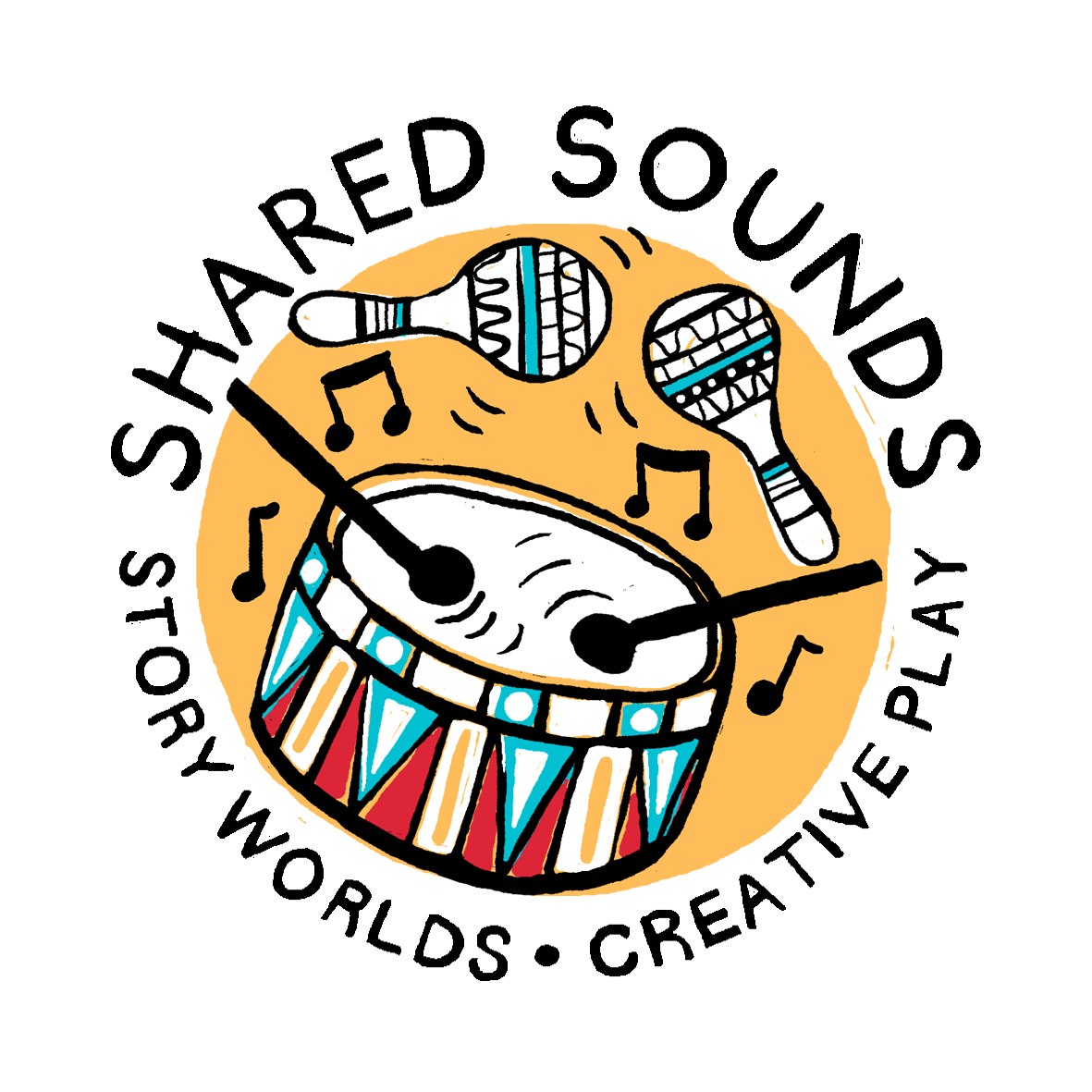 SHARED SOUNDSS logo 2024 with text on white disk